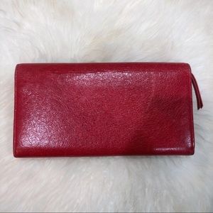 red balenciaga wallet